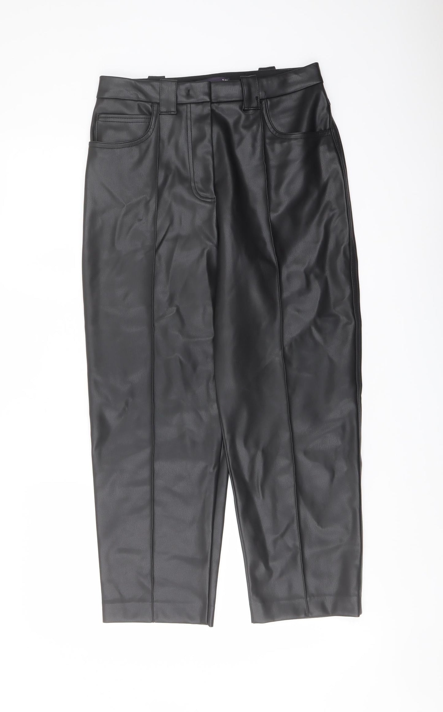 Womens UK Size 10 Marks and Spencer Regular Fit  Black Trousers