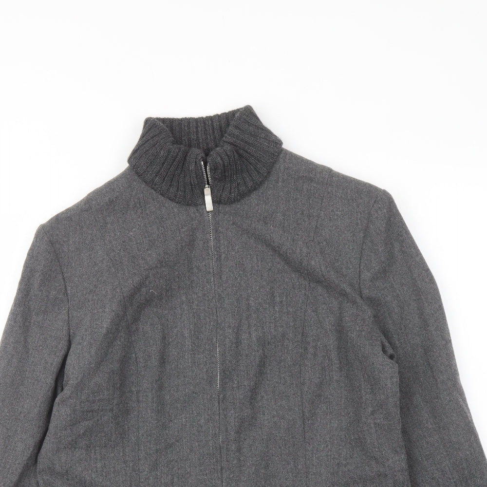 Autograph Womens Grey Jacket Blazer Size 14 Zip