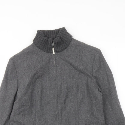 Autograph Womens Grey Jacket Blazer Size 14 Zip