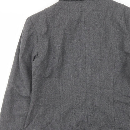 Autograph Womens Grey Jacket Blazer Size 14 Zip