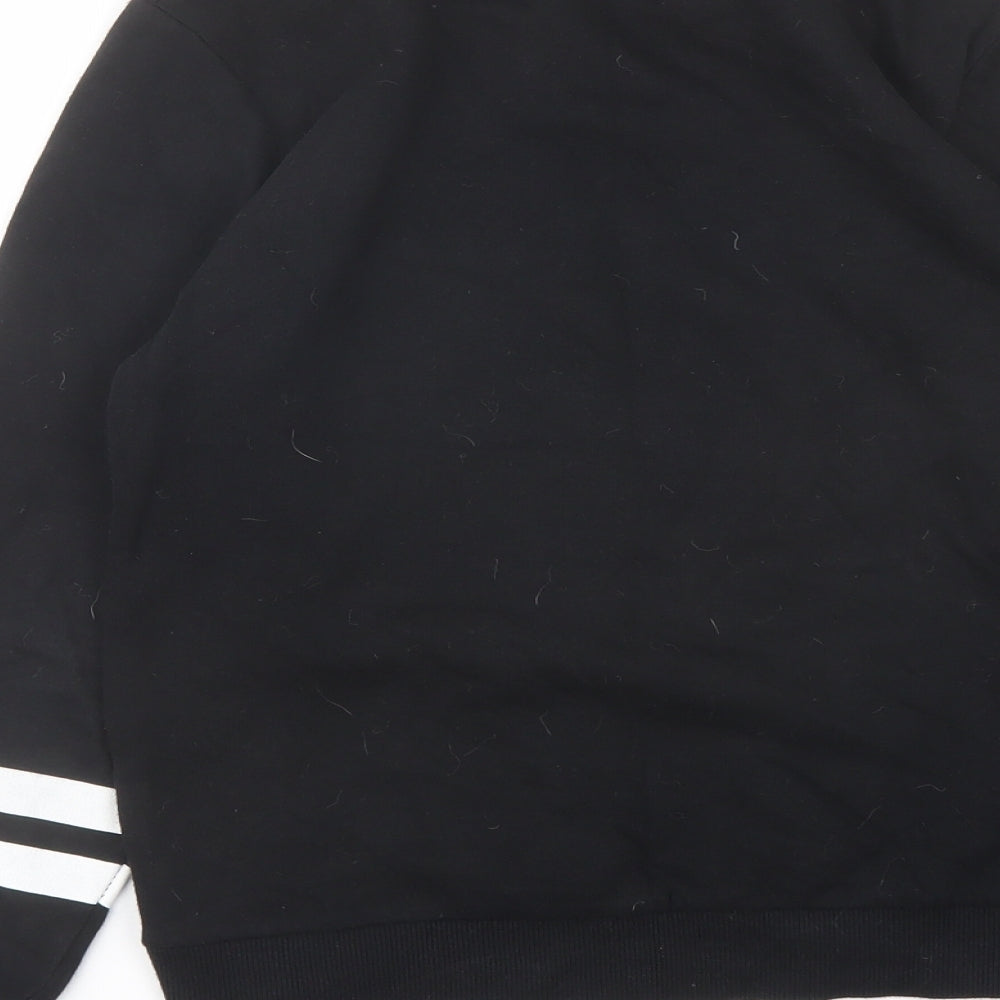 H&M Girls Black Cotton Pullover Sweatshirt Size 9-10 Years Pullover