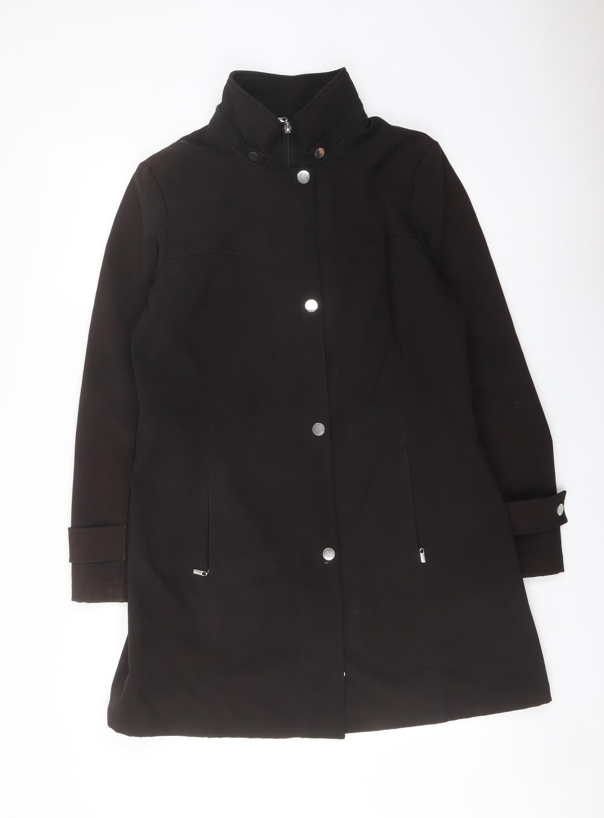 AJG Womens Black Jacket Coat Size M Zip