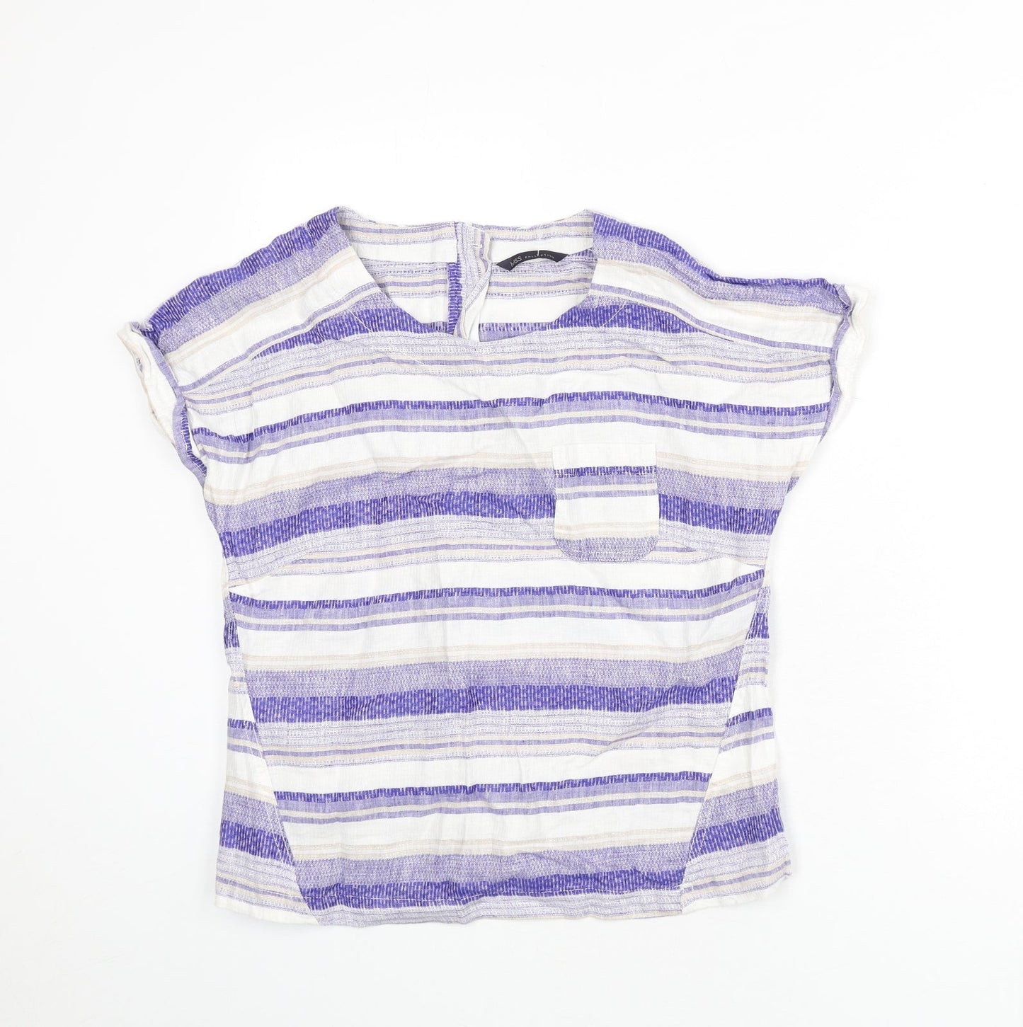 Womens UK Size 8 Marks and Spencer Multicoloured Basic Blouse