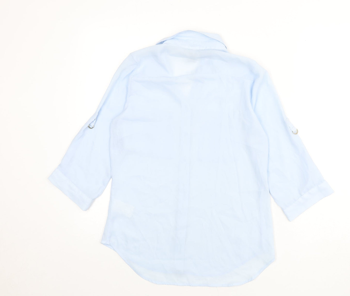Womens UK Size 8 H&M Blue Basic Blouse