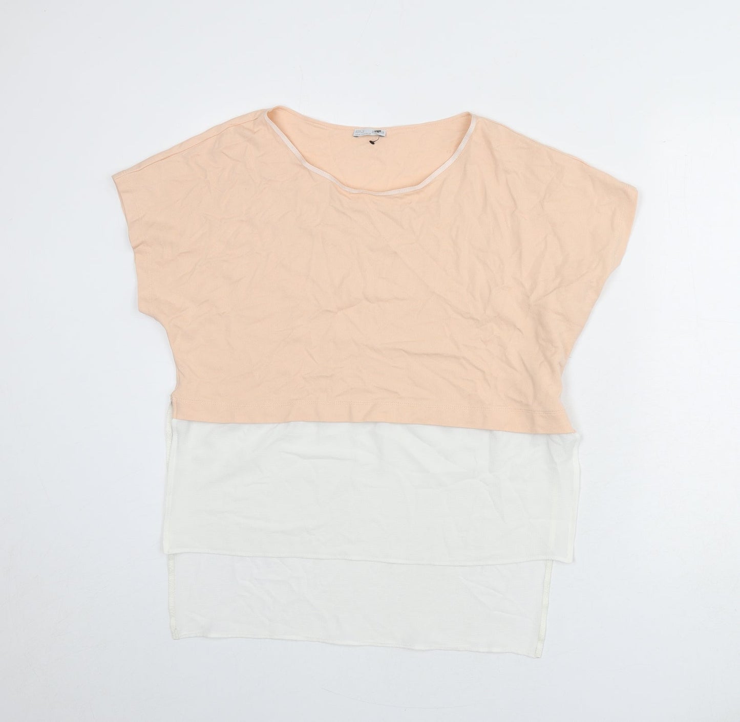 Womens UK Size M Zara Pink Basic Blouse