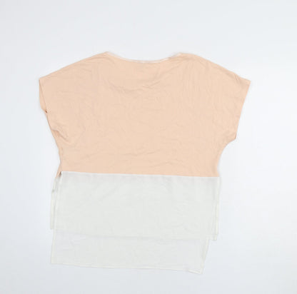 Womens UK Size M Zara Pink Basic Blouse