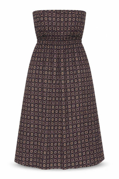 New Look Womens Multicoloured Geometric Viscose A-Line Size 6 Off the Shoulder Pullover - Bandeau Dress