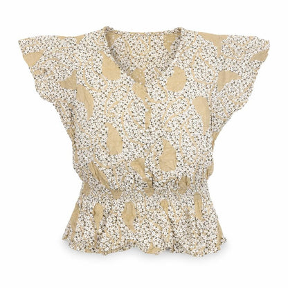 Womens UK Size 8 Marks and Spencer Beige Basic Blouse