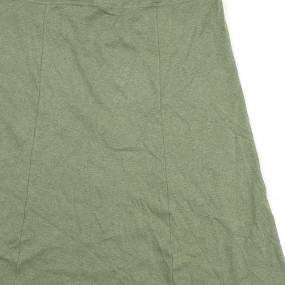 Cotswold Collections Womens Green Cotton Flare Skirt Size M