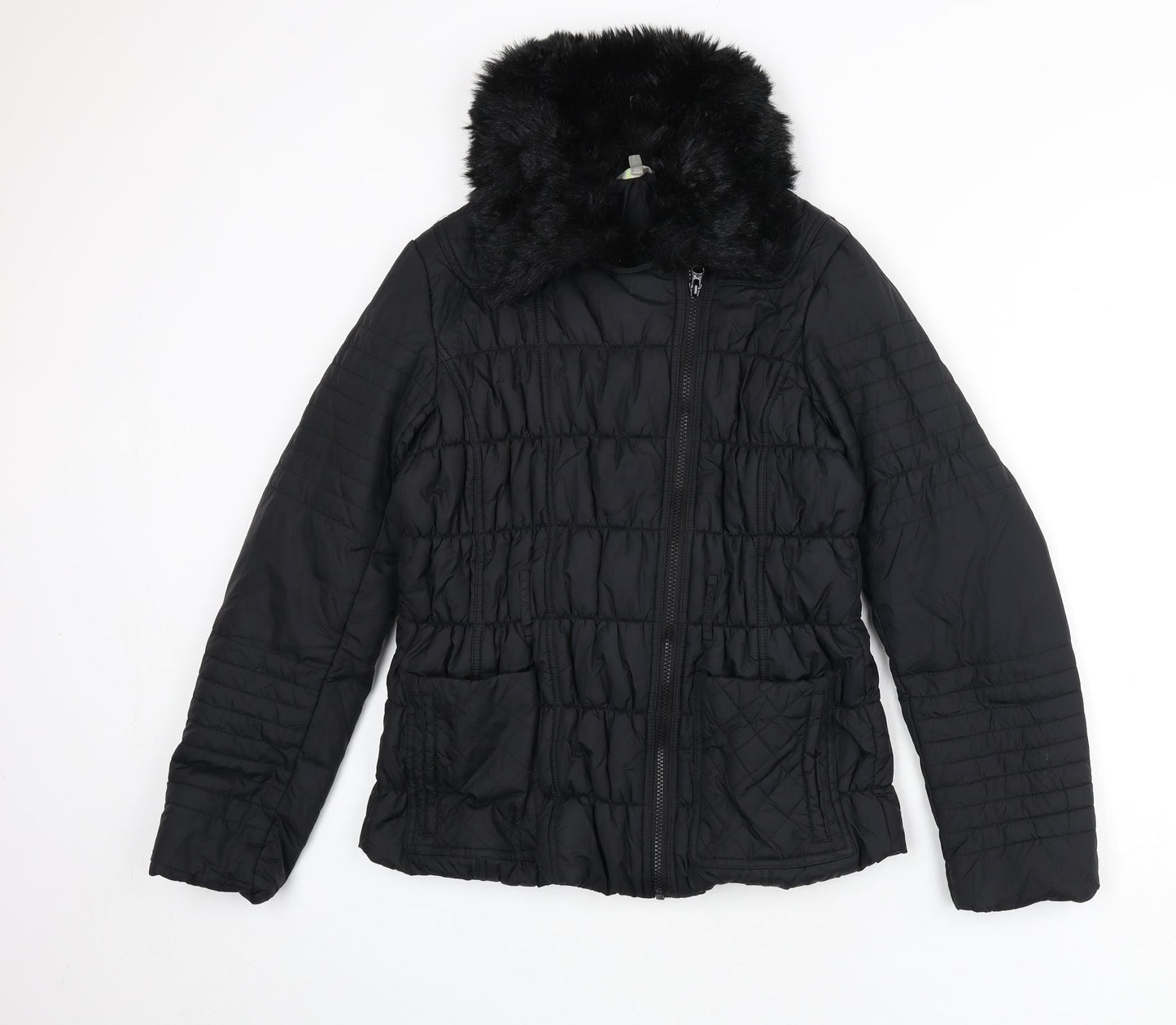 Womens UK Size 12 Marks and Spencer Black Puffer Jacket