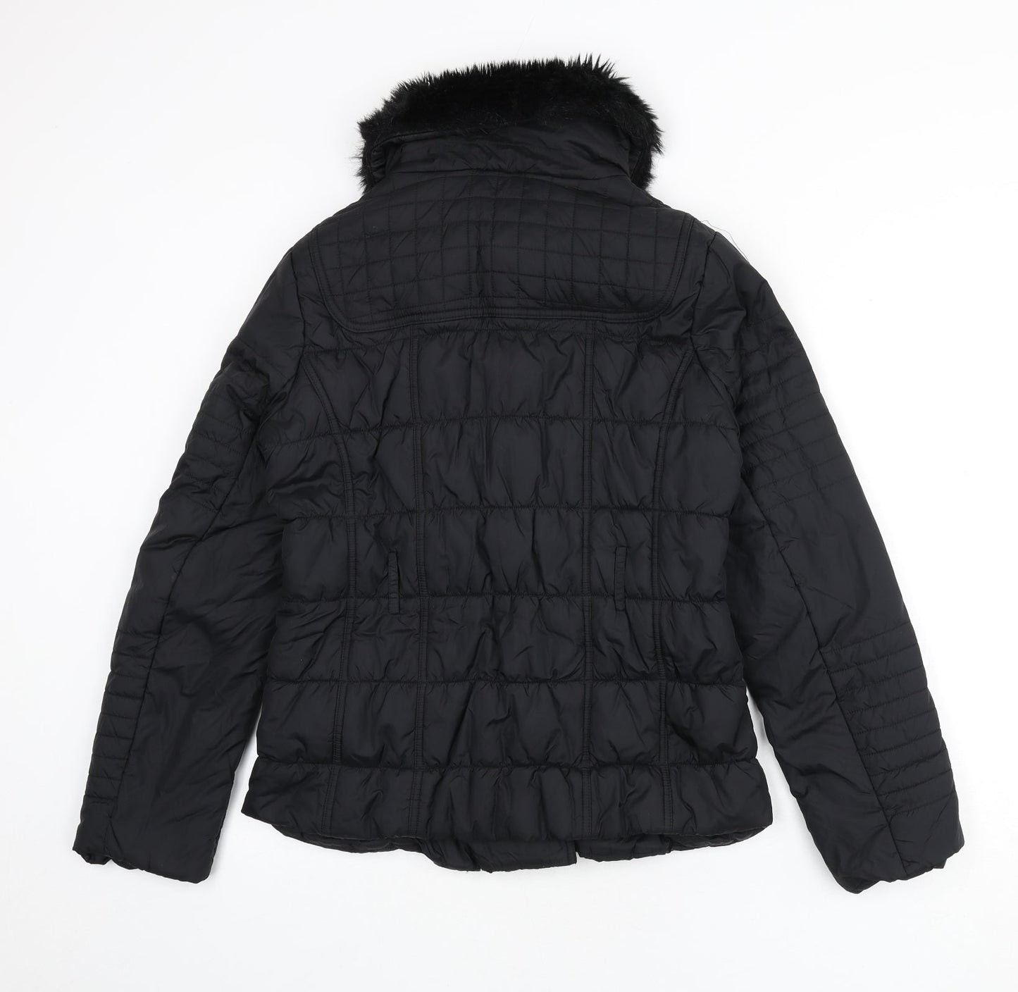 Womens UK Size 12 Marks and Spencer Black Puffer Jacket