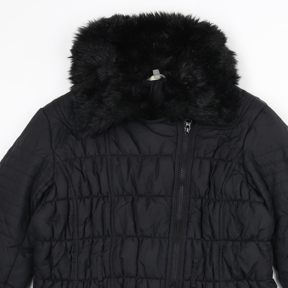 Womens UK Size 12 Marks and Spencer Black Puffer Jacket