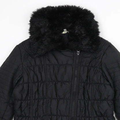 Womens UK Size 12 Marks and Spencer Black Puffer Jacket