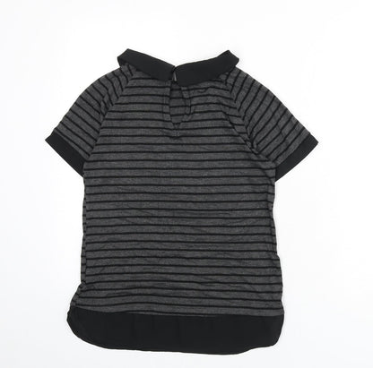 Womens UK Size M Monteau Grey Basic T-Shirt
