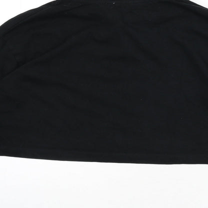 Womens UK Size S Zara Black Cropped Polo