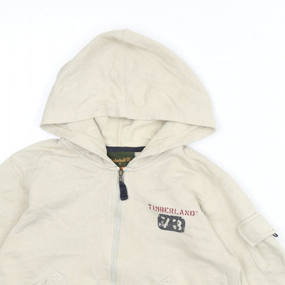Timberland Boys Beige 100% Cotton Full Zip Hoodie Size 6 Years Zip