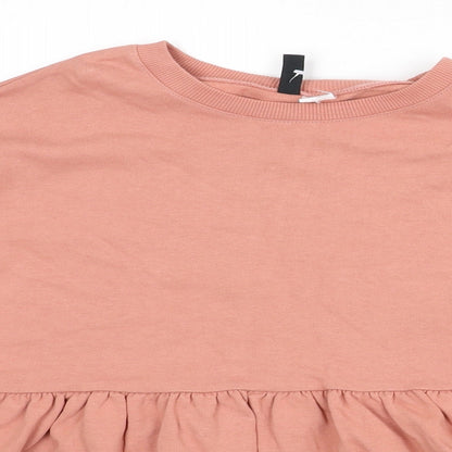 Womens UK Size XS Divided by H&M Pink Pullover Sweatshirt