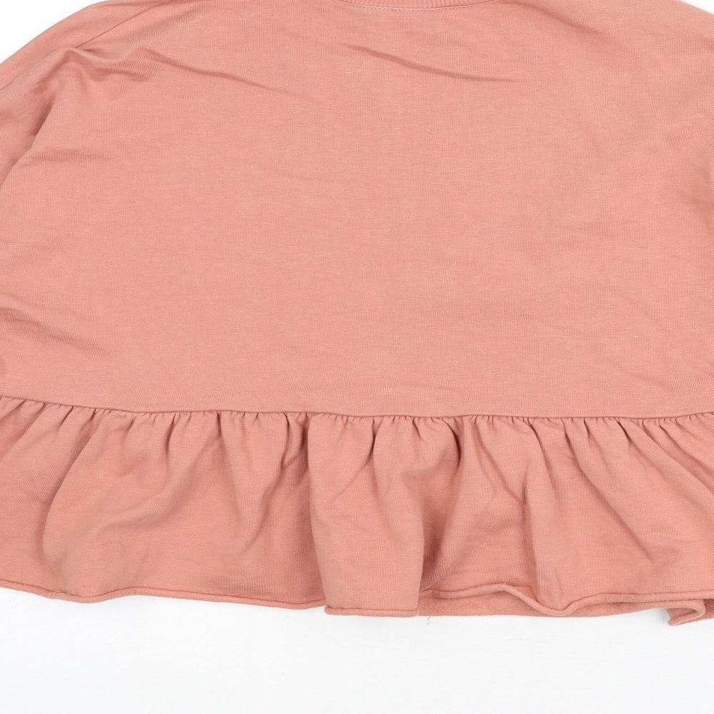 Womens UK Size XS Divided by H&M Pink Pullover Sweatshirt