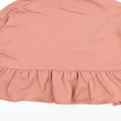 Womens UK Size XS Divided by H&M Pink Pullover Sweatshirt
