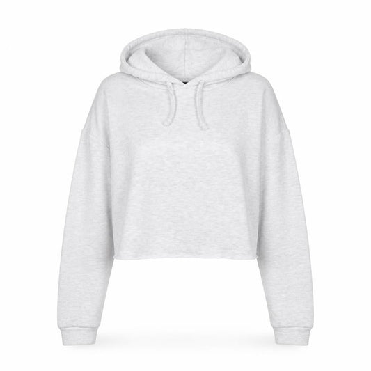 Topshop Womens Grey Cotton Pullover Hoodie Size 6 Pullover - Cropped