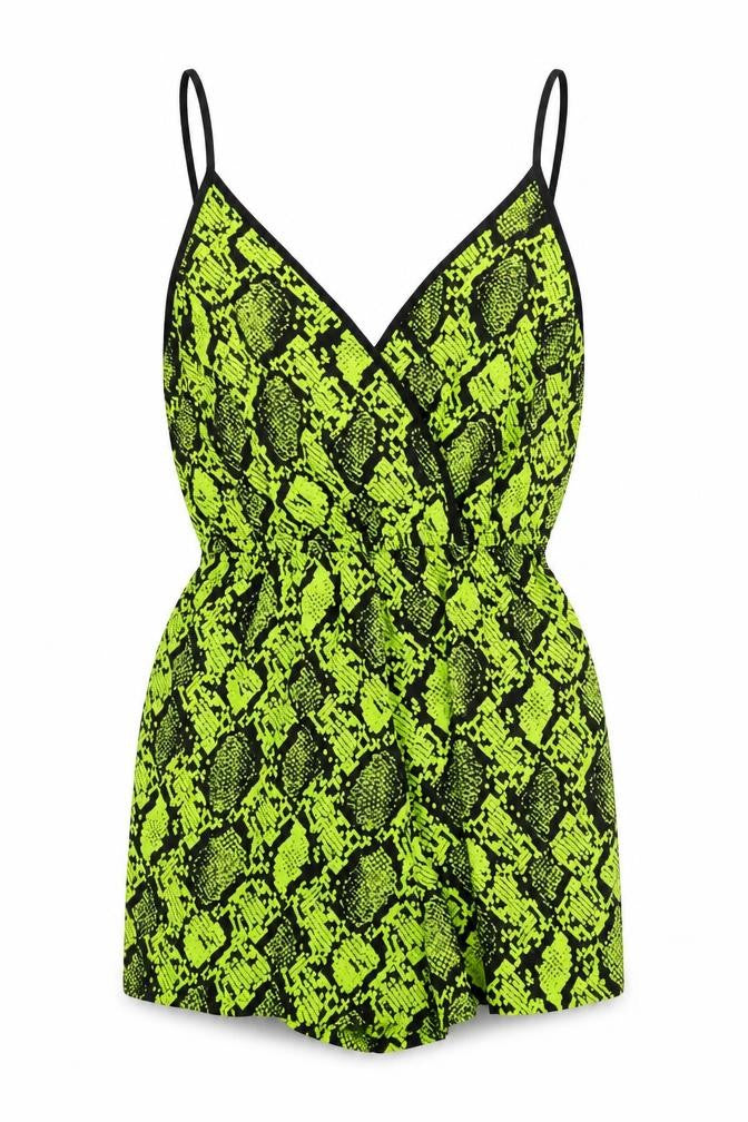 Womens UK Size S New Look One-Piece Green Romper