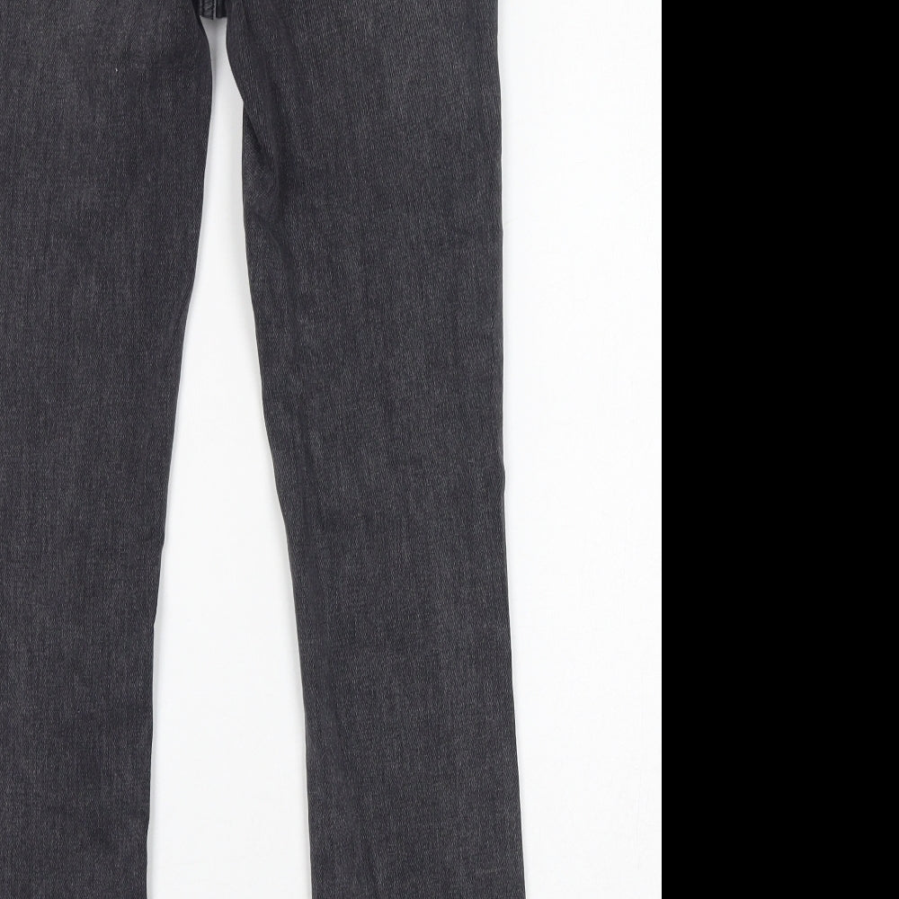 Mint Velvet Womens Black Cotton Straight Jeans Size 8 L27 in Regular Zip
