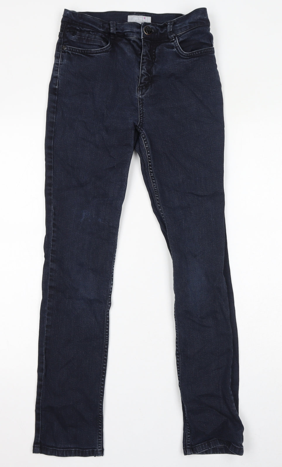 Per Una Womens Blue Cotton Skinny Jeans Size 8 L29 in Regular Zip