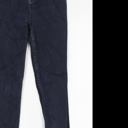 Per Una Womens Blue Cotton Skinny Jeans Size 8 L29 in Regular Zip