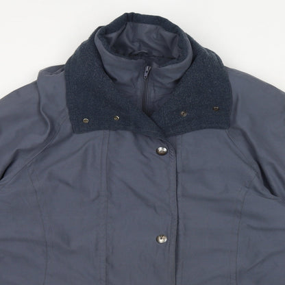 Womens UK Size 14 St Michael Blue Windbreaker Coat