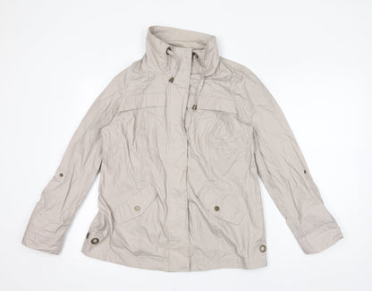 Womens UK Size 12 DASH Beige Windbreaker Coat