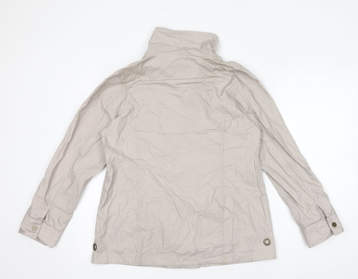 Womens UK Size 12 DASH Beige Windbreaker Coat