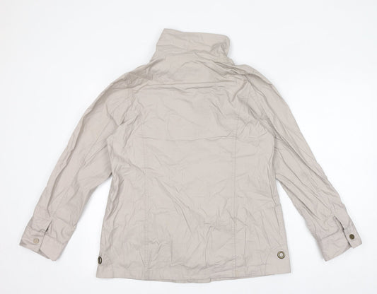 Womens UK Size 12 DASH Beige Windbreaker Coat