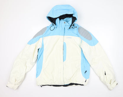 Cross Womens Blue Windbreaker Jacket Size L Zip
