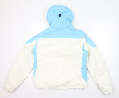 Cross Womens Blue Windbreaker Jacket Size L Zip