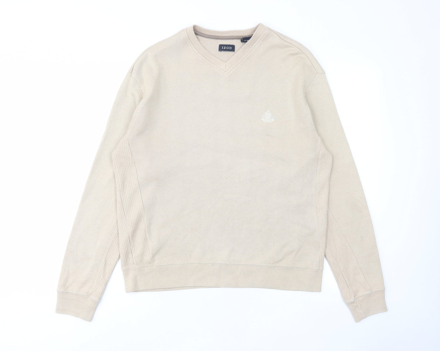 Mens UK Size S IZOD Beige Pullover Sweatshirt