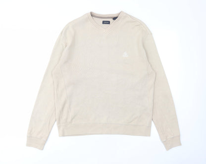 Mens UK Size S IZOD Beige Pullover Sweatshirt