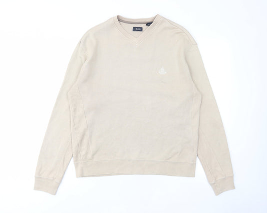Mens UK Size S IZOD Beige Pullover Sweatshirt