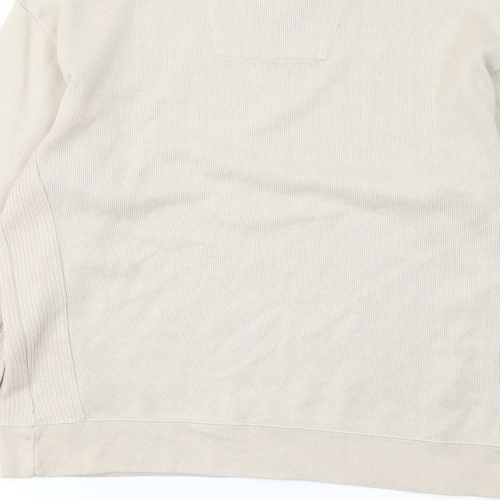 Mens UK Size S IZOD Beige Pullover Sweatshirt