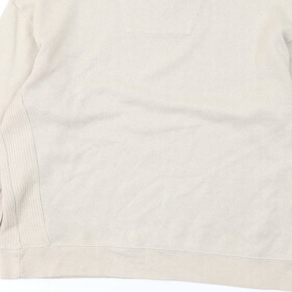 Mens UK Size S IZOD Beige Pullover Sweatshirt