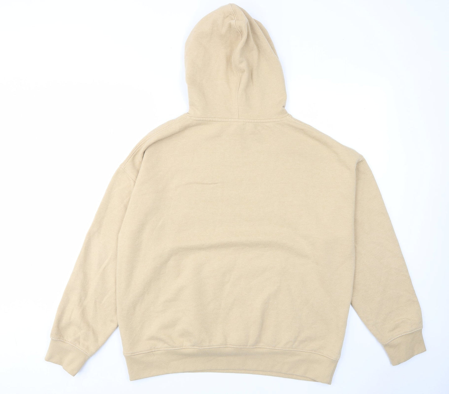 Nobody's Child Womens Beige Cotton Pullover Hoodie Size L Pullover - Pockets, Embroided