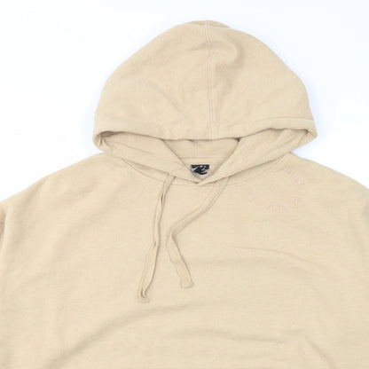 Nobody's Child Womens Beige Cotton Pullover Hoodie Size L Pullover - Pockets, Embroided