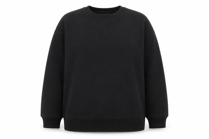 Zara Womens Black Cotton Pullover Sweatshirt Size L Pullover