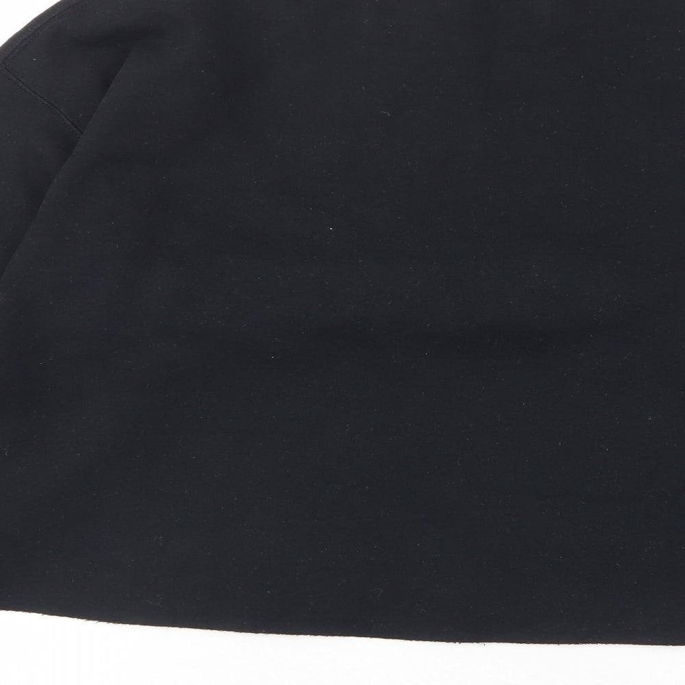 River Island Womens Black Cotton Pullover Sweatshirt Size S Pullover - Faux fur