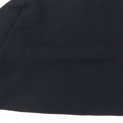 River Island Womens Black Cotton Pullover Sweatshirt Size S Pullover - Faux fur