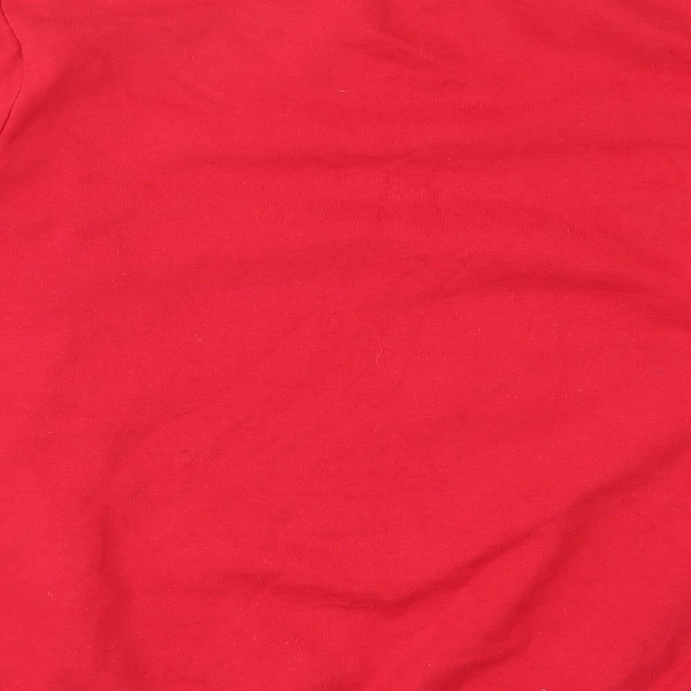 Mickey Mouse Womens Red Cotton Pullover Sweatshirt Size 8 Pullover