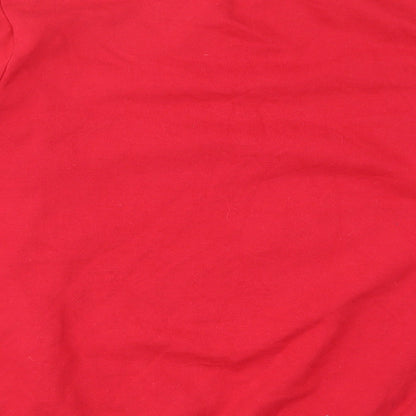 Mickey Mouse Womens Red Cotton Pullover Sweatshirt Size 8 Pullover