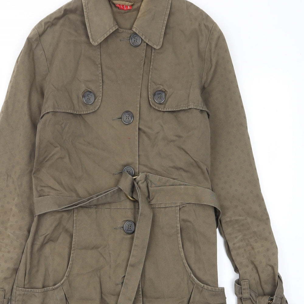 Womens UK Size 10 ELLE Green Overcoat