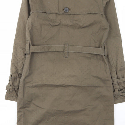 Womens UK Size 10 ELLE Green Overcoat