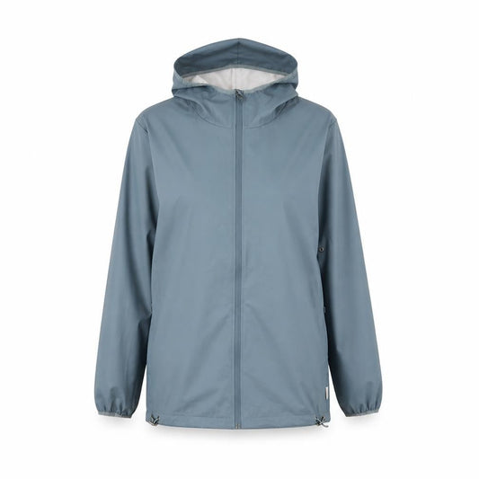 Rain Womens Blue Rain Coat Coat Size XS Zip - Zip Pockets