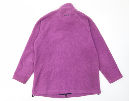 Maine Womens Purple Jacket Size 14 Zip - Pockets, Logo